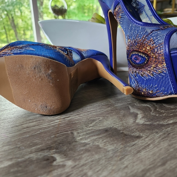Blue Peacock High Heel Shoedazzle - Picture 4 of 4